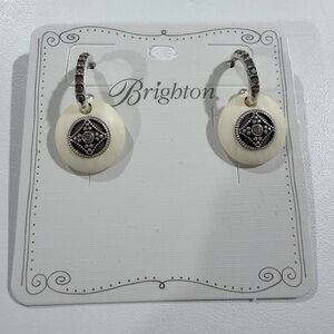 Brighton Free Spirit Hoop Drop Earrings color ivory